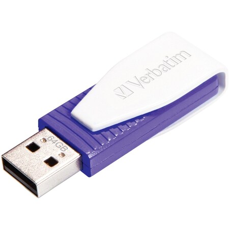 Verbatim 64Gb Swivel Usb Flash Drive Violet 49816